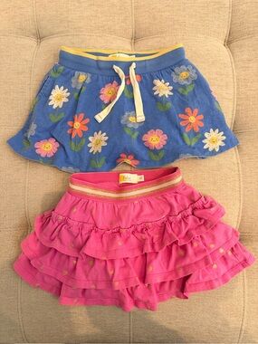 Mini Boden Pink and Blue Floral Skorts  size 3-4Y